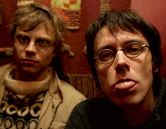 Joose Keskitalo (vas.) ja Risto Ylihärsilä ovat kollegoja keskenään, riippumattomia musiikintekijöitä. Kuva: Ilkka Pernu