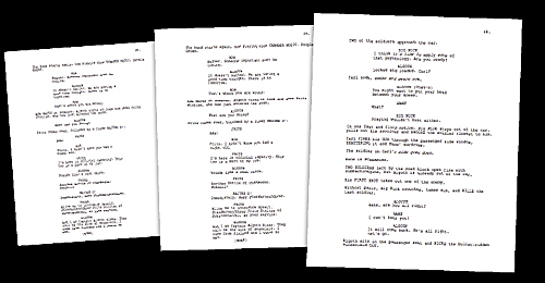 Otteita Antti Pesosen k&auml;sikirjoitusliuskoista.